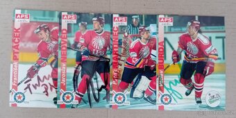 Hokejové karty, 1997 APS SPARTA, podpisy - 2