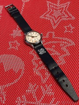 Hodinky Prim pavouček – modré indexy + řemínek Saturn Sport - 2