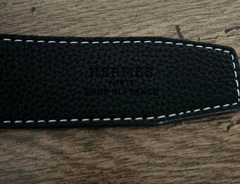 Kožený pásek motiv Hermés - 2