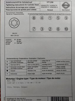 Těsnění pod hlavu Clio, Twingo, Kangoo - 2