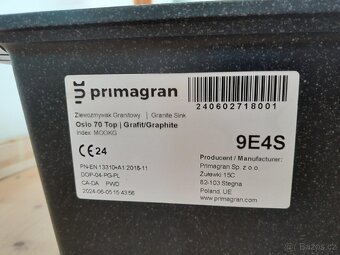Granitový dřez Primagran 70cm - 2