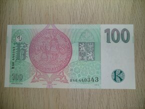 Prodám bankovky ČR 100Kč z roku 1997 - 2