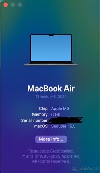 Macbook Air M3 13” 2024 8/256 Temně inkoustový + záruka - 2