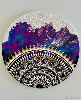 Mandala na kulatém plátně 50cm - 2