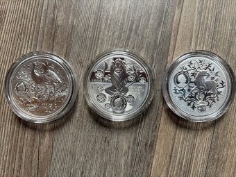 3x 1oz stříbrná mince Australia's Coat of Arms 2021 - 2023 - 2