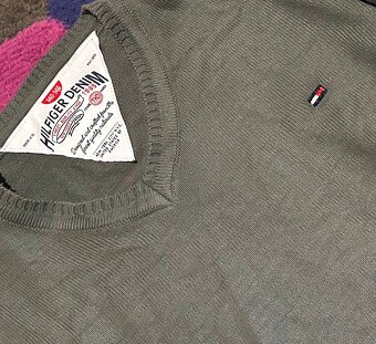 TOMMY HILFIGER CHLAPECKÝ SLIM BAVLNĚNÝ KRÁSNÝ SVETR 140_146 - 2