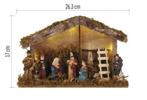 Dekorace vánoční – betlém, 17 cm, nový - 2