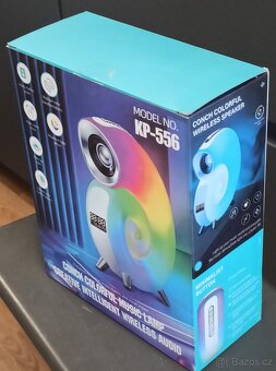 Bezdrátový LED reproduktor s barevnou hudební lampou Conch K - 2