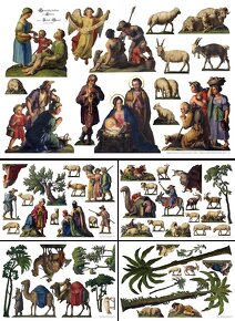 Historický vystřih. papírový betlém-J. G i n z e l - č. 16 - 2