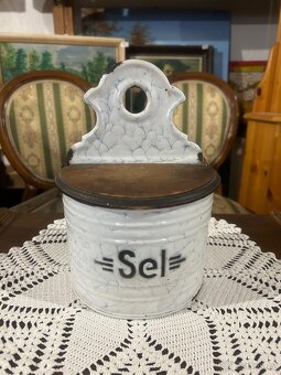 Stará smaltovaná solnička - 2