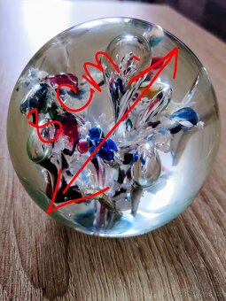 Retro skleněné těžítko. - 2