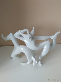 Royal Dux-Vl.David-porcelánová socha klaunů - 2