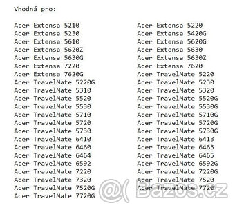 baterie GRAPE32 pro notebooky Acer Extensa (1.5hod) - 2