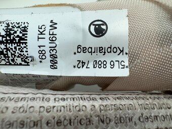 Stropní airbag pravý/levý Škoda Yeti 5L6880742 / 5L6880741 - 2