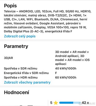 TLC 40” Smart TV v záruce - 2