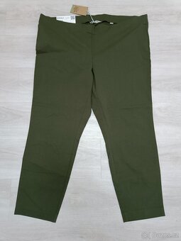 Khaki strečové kalhoty Tchibo, vel. 54 - nové s visačkou - 2