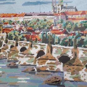 Ručně vyšívaný obraz - Hradčany - 2