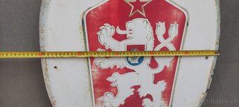 Stará státní plechová cedule ČSSR. - 2