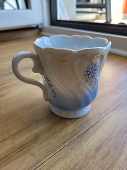 Hrnek, porcelán, zdobený, retro - 2