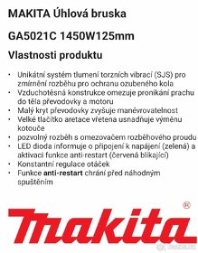 Makita GA5021CY, úhlová bruska 125mm - 2
