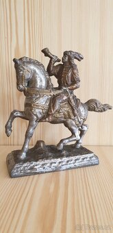 OLDŘICH NA KONI, UMĚLECKÁ PLASTIKA ORIGINÁL SOŠKA 1850-1899 - 2