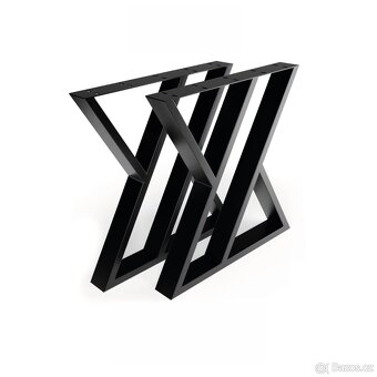 Kovové nohy na stůl  ve tvaru Z černé (2 ks v sadě) - 2