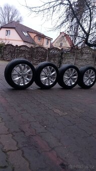 Alu kola 5x112 r16 obutí pěkně zimní pneumatiky 205x55 r16 - 2