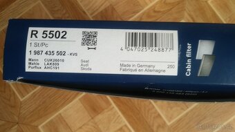 Kabinový uhlíkový filtr Bosch R 5502 - 2