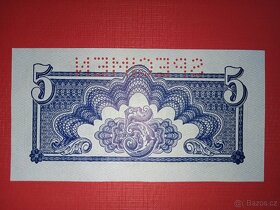 bankovka 5 korun 1944 UNC - 2