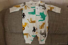 bílé pyžamo se zvířátky Lindex nové - vel. 56 - 2