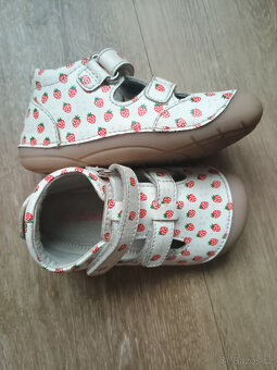 Barefoot dětské sandálky Lurchi - Flotty Nappa White vel. 23 - 2