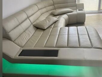 Kožená velká sedací souprava - 2