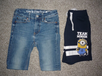Džínové a balvněné kraťasy vel 134 - 2