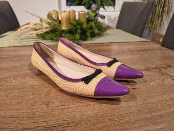 PRADA Raffia Colorblock Baleríny - Velikost 40 - 2