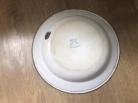 Starý smaltovaný talíř, smalt - 2