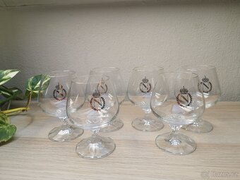 Sada 6 sklenek na koňak / brandy – Napoleon styl, zlatý lem - 2