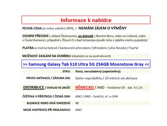 Samsung Galaxy Tab S10 Ultra 5G 256GB šedý NOVÝ NEROZBALENÝ - 2