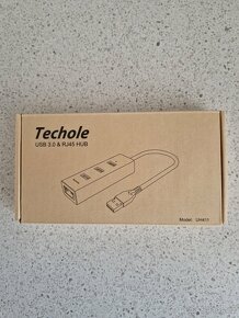 USB rozbočovač Techole 3.0 & RJ45 - 2