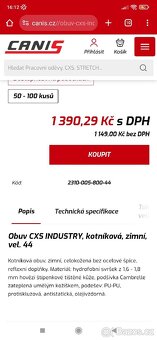 Obuv CXS INDUSTRY, kotníková, farmář, zimní, vel. 44
- 2
