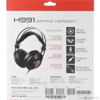 HERNÍ SLUCHÁTKA MSI H991 - 2