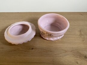 Dóza růžový porcelán - 2