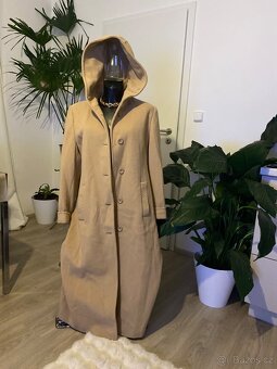 Mango kasmirovy kabat camel bezovy vlneny 38 - 2