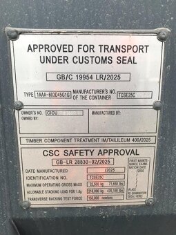 Nový lodní kontejner 40HC - 2