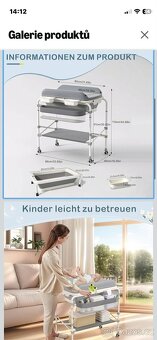 Přebalovací pult s vaničkou. - 2