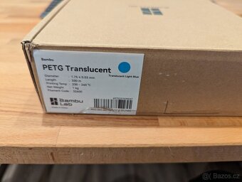 Filament Bambulab PETG Translucent - světle modrá - 2