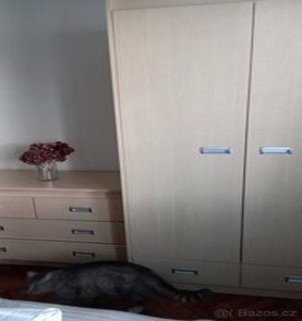 šatní skříň a komoda, dekor bříza - 2