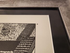 Obraz grafický list dřevorytina od F. Kupka KUBISMUS - 2