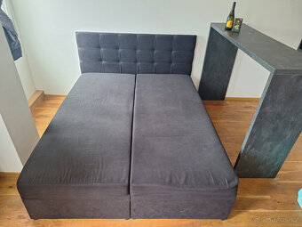 Postel 180 x 200 černá s úložným prostorem - 2