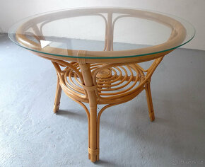 Ratanový kulatý stolek - 2