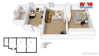 Prodej bytu 2+1 v Velkých Hamrech - 2